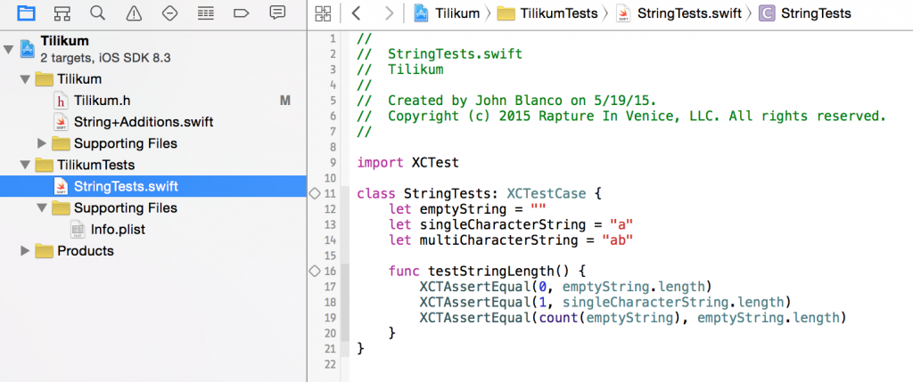 By adding unit tests we not only keep the code in one place, we pledge to harden it with unit tests!